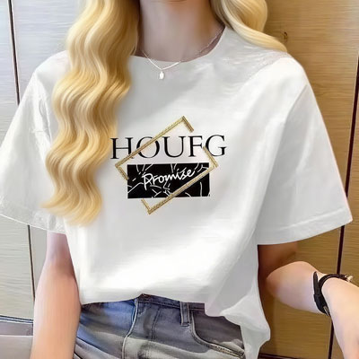 Perfect White Cotton Short-Sleeve T-Shirt for Women – Ideal Summer/Fall Staple to Pair with Jeans