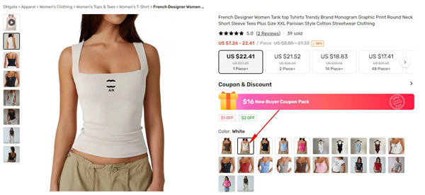 Sleeveless T shirt