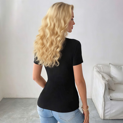 black t-shirt